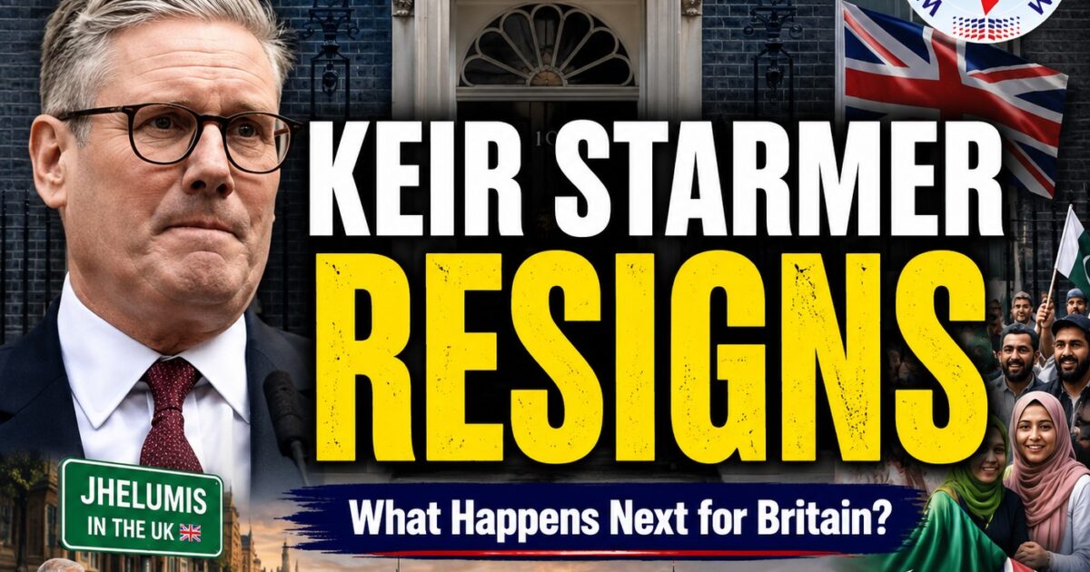 Keir Starmer resignation 2026 viewed from a British Pakistani Jhelumi perspective, discussing UK politics, immigration and Labour leadership changes.