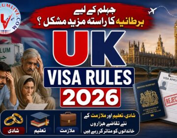 Graphical representation of UK-Pakistan visa immigration with Jhelum community context