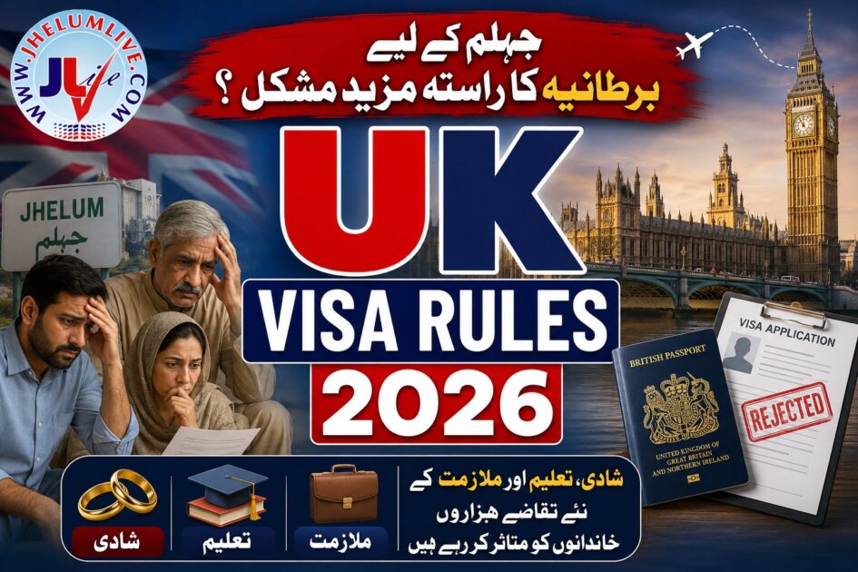 Graphical representation of UK-Pakistan visa immigration with Jhelum community context