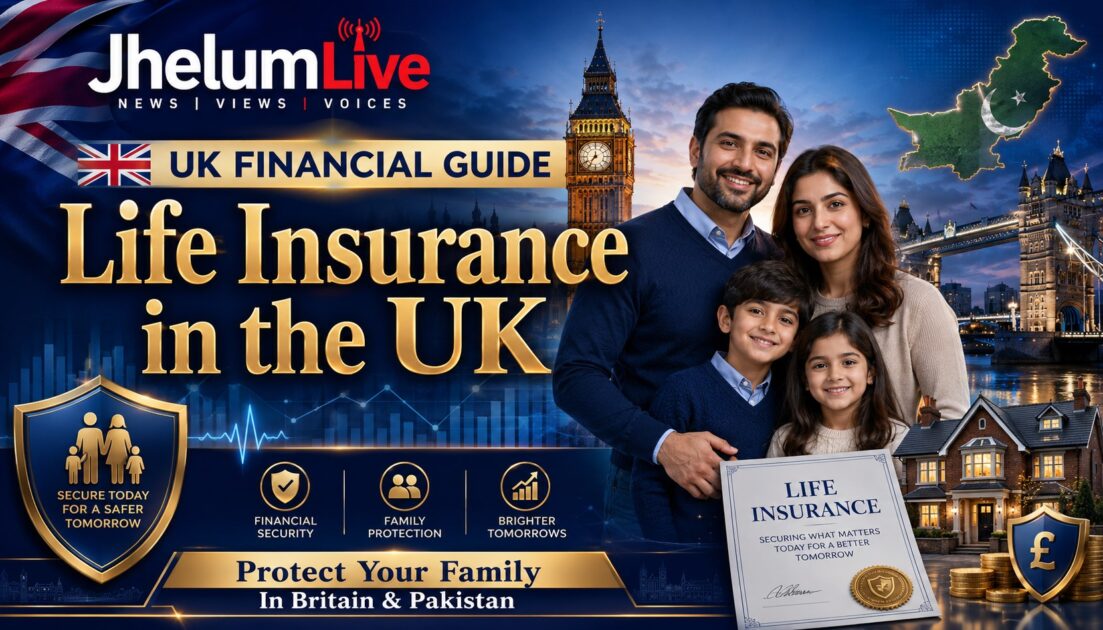 British Pakistani family learning about life insurance options in the UK while supporting relatives in Pakistan.