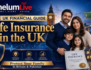British Pakistani family learning about life insurance options in the UK while supporting relatives in Pakistan.