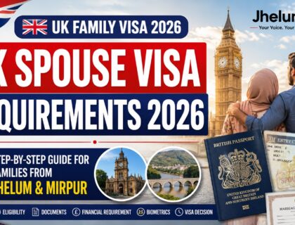 UK Spouse Visa application checklist and requirements for families in Jhelum and Mirpur.