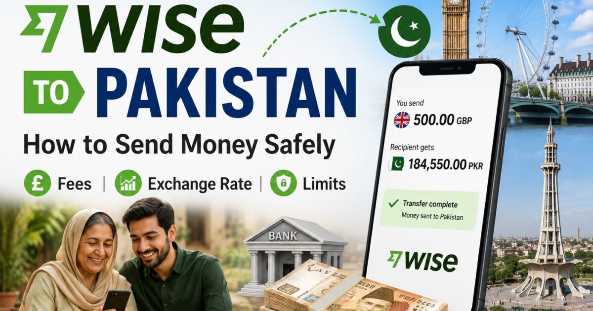 Sending money to Pakistan using Wise transfer app